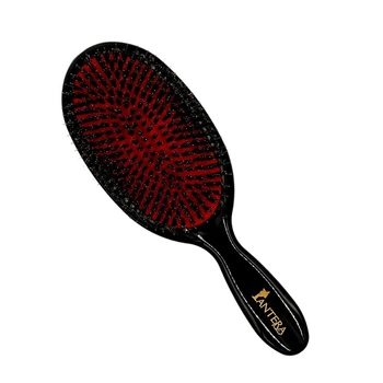 Szczotka do włosów z włosiem dzika w eleganckim pudełku - BLACK