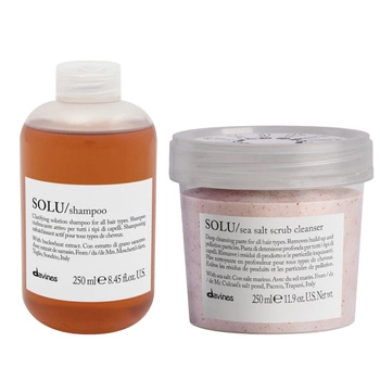 Davines SOLU zestaw pielęgnacyjny szampon + scrub