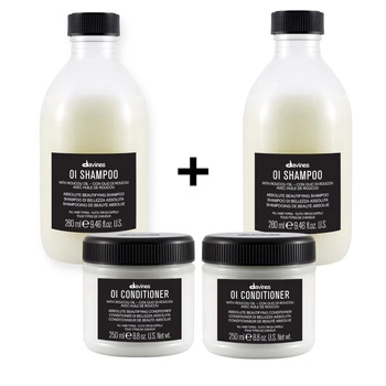 DAVINES OI ZESTAW DO KAŻDEGO RODZAJU WŁOSÓW:2 X SZAMPON 280ML + 2 X ODŻYWKA 250ML