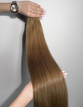 Włosy naturalne 45 cm Lux Soft Popielaty Jasny Brąz  100gr