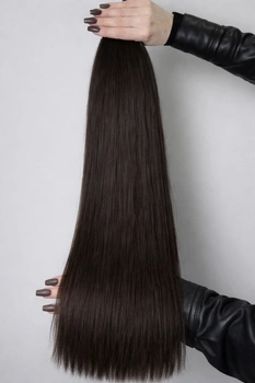 Włosy naturalne 60 cm Lux Soft w kolorze gorzkiej czekolady 100gr