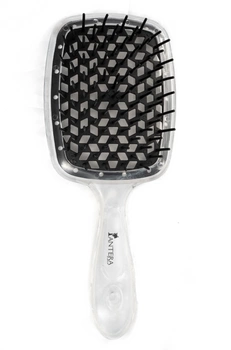 Szczotka do włosów przedłużanych w pudełku Przezroczysto - Czarna