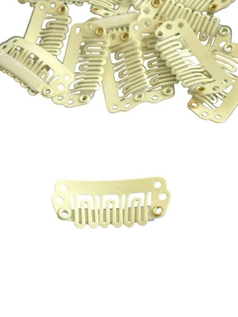 Spinki Clip in do taśm 2,8 cm jasny blond 10 szt